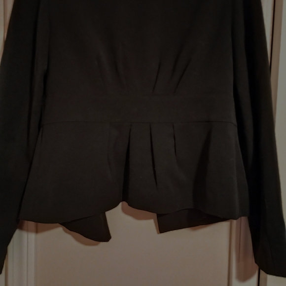 Apt9 Black Long Sleeve Button Front Blazer - Picture 3 of 8